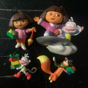 Dora The Explorer Chirstmas Ornament Set Nick Jr American Greetings Viacom 2006